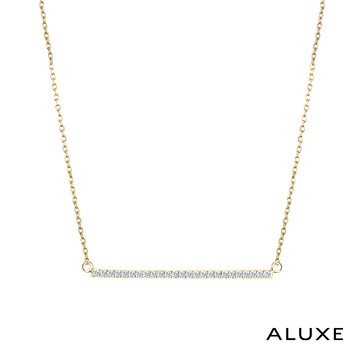 A-LUXE 亞立詩 10K黃金0.15克拉鑽石項鍊