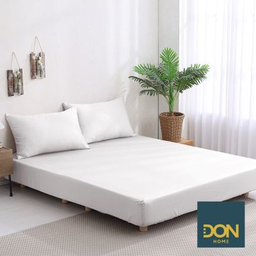 DON 極簡生活-晨光白 雙人三件式200織精梳純棉床包枕套組