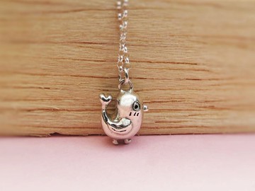 咕溜鳥 | 純銀項鍊 立體動物 細鍊 手工銀飾