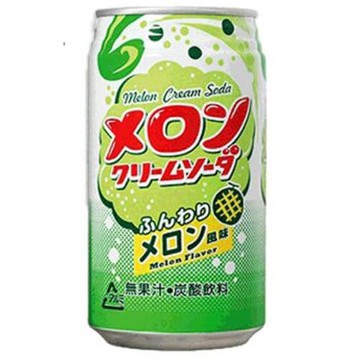 富永【哈密瓜風味奶油汽水】350ml｜日本進口