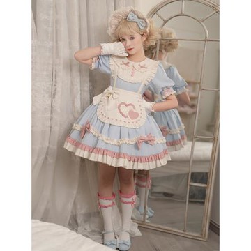 lolita泡泡短袖公主連衣裙洛麗塔