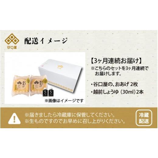 ふるさと納税 福井県 坂井市  秘密のケンミンSHOWで紹介！谷口屋 竹田の油揚げ おあげ2枚セット × ３回 【 加工品 惣菜 あぶら揚げ 豆腐 …