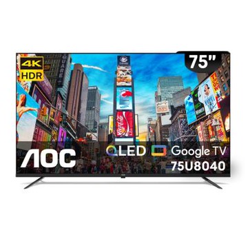 AOC 展示機福利機 75型4K QLED Google TV 智慧顯示器 75U8040 含基本安裝+送HDMI線