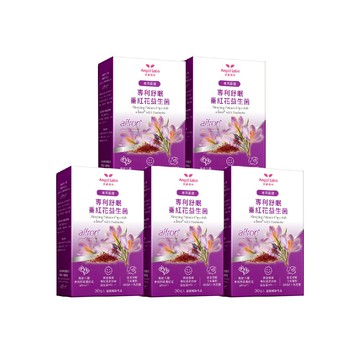 【Angel  LaLa天使娜拉】舒眠西班牙專利Affron®番紅花萃取益生菌(30粒/盒)x5盒