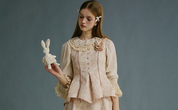 【歐式復古】 古典提花/抽繩背心