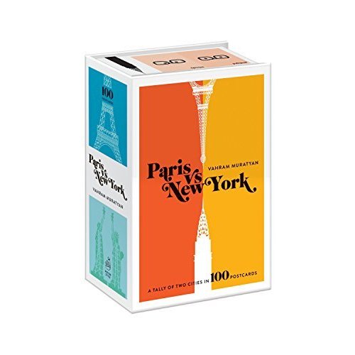 Paris versus New York Postcard Box: A Tally of Two Cities in 100 Postcards