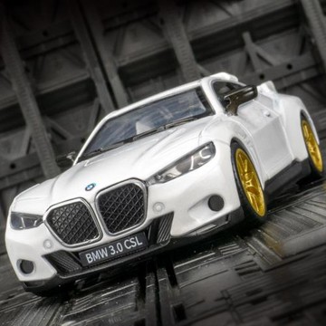 彩珀88732仿真3.0 CSL超跑合金模型汽車擺件回力雙開門玩具車兒童