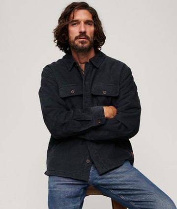 Superdry Men's Men's Surplus Corduroy Overshirt Navy / Eclipse Navy - Size: L