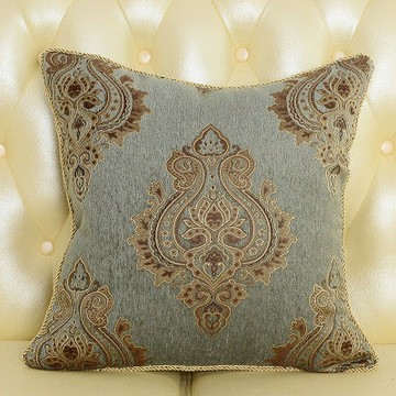 【協貿】時尚奢華布藝高檔百搭大氣墨綠錦繩抱枕含芯