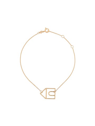 Aliita - 9kt gold house charm bracelet - women - 9kt Gold - One Size