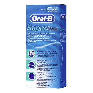Oral-B 歐樂B Superfloss 三合一牙線-薄荷 (50入/盒)【杏一】