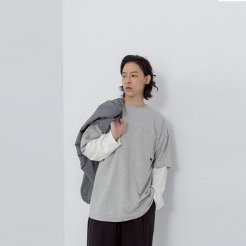 QUEENSHOP_ S 男裝 短袖 單口袋標籤設計寬版上衣 六色售 S/M/L/XL 現+預 【01039887】