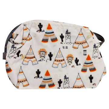 攜帶式加大防水雙拉鍊尿布袋  帳篷小熊  29 x 19 x 10cm