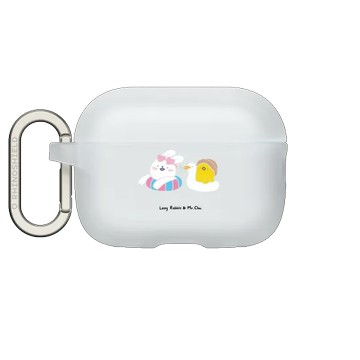 AirPods Pro 2 AirPods Case 透明 - 懶散兔與啾先生 Lazy Rabbit and Mr.Chu - lazy summer