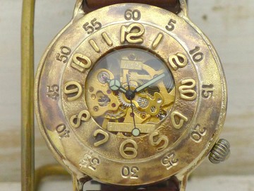 HandCraftWatch HandCraftWatch Oversized JUMBO Brass42mm GUN BOAT-BHW (BHW061 GD / BR)