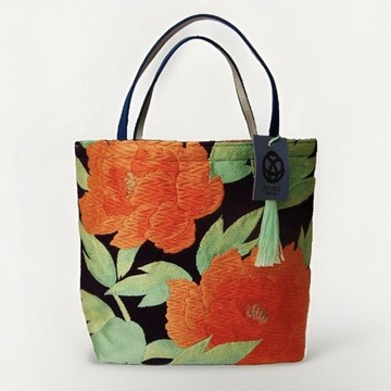 真絲和服袋帶托特包, 日本手工刺繡升級改造包,工坊直送