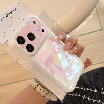 少女粉適用蘋果17手機殼iphone17promax鎏金13閃鑽蝴蝶結15大視窗