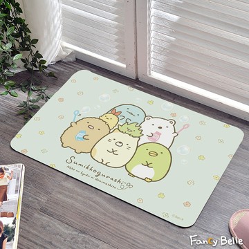 Fancy Belle 角落生物系列 軟式珪藻土地墊 60x39CM 多款任選 - 小花泡泡 60*39CM