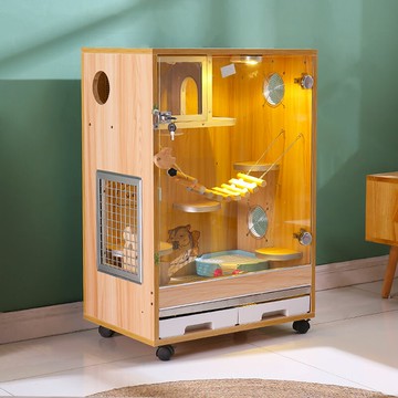 開發票 龍貓柜子龍貓籠子倉鼠籠子降溫冰窩空調實木生態板兩層廁所包郵 快速出貨