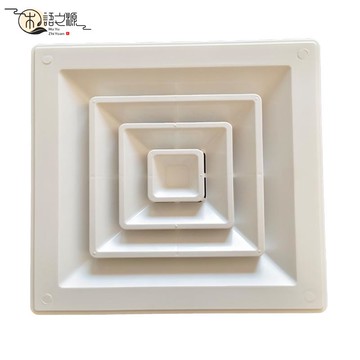 【公司貨 免運速發】空調格柵 中央空調百葉窗 出風口配件 空調配件 中央空調風口方接圓單層格柵進風口方形abs散流器出風口