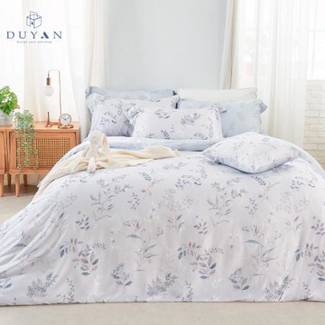 【DUYAN 竹漾】60支萊賽爾天絲四件式兩用被床包組 悠藍果子 台灣製(加大)