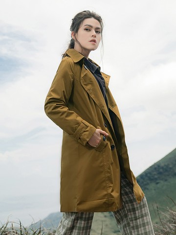 防風防雨經典風衣長版外套
