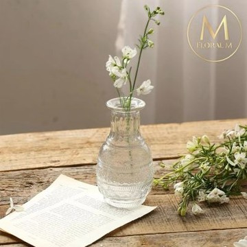 【Floral M】羅馬玻璃辛西亞小花瓶(花瓶/插花/玻璃瓶/花器/花盆/陶瓷花瓶/桌面擺飾/居家裝飾)