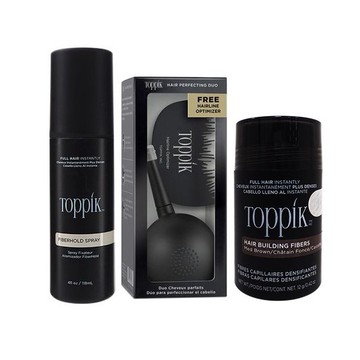 頂豐 Toppik~增髮纖維12g(淺棕色)+專屬定型液+噴頭髮梳組 組合款