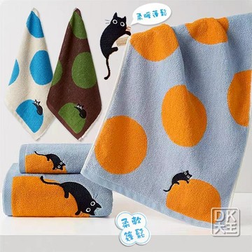 桔子貓 無撚紗毛巾 橘子貓 純棉 柔軟蓬鬆 毛巾 日式風格毛巾【DK大王】