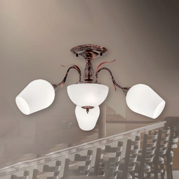 鄉村風半吸頂三燈 B102-81-23576