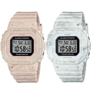 CASIO卡西歐 G-SHOCK 大理石紋理 太陽能方形電子錶 GMS-S5600RT-4/GMS-S5600RT-7