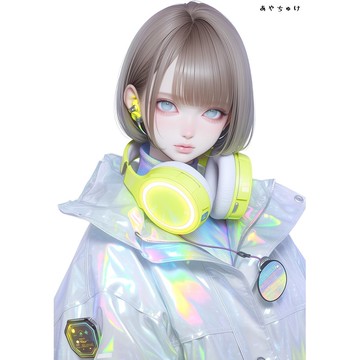 【5 月新品 3】07-124-0027 人物貼紙 賽博龐克風格