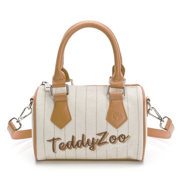 TEDDY ZOO 焦糖奶蓋系列 復古條紋波士頓包-米(TZB102)