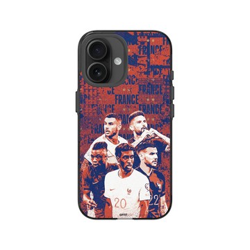 iPhone 16 Clear (相機按鈕) 酷墨灰 - FFF - France National team - Pattern