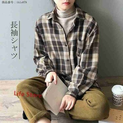 シャツ レディース チェックシャツ トップス ブラウス ボタンシャツ シャツアウター 長袖 ゆったり 春 夏 カジュアル 30代 代 コーデ 通販 Lineポイント最大get Lineショッピング