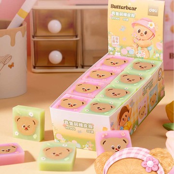 天藍小舖-黃油小熊集屑方形橡皮擦(隨機出貨)-單1款-$29【A11115390】