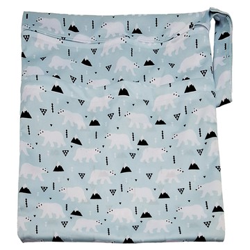 加大防水雙層雙拉鍊萬用袋  北極熊  1個