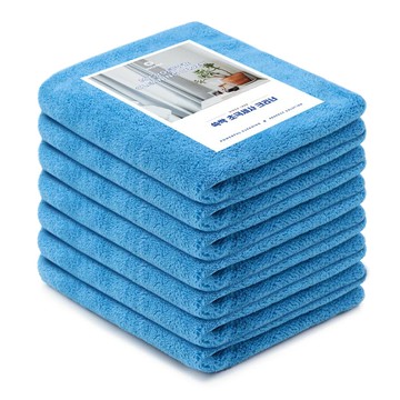 SSCSSAC 柔軟超細纖維抹布 大款 30x50公分 7入  藍色  7個