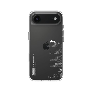 iPhone Air Clear Case（相機按鈕） 透明 - 航海王 One Piece - 海賊團系列-阿拉巴斯坦篇一行人 線稿