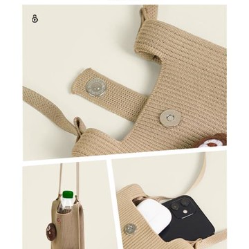 DIY斜挎手機包女可愛卡皮小包迷你百搭新款學生手拎包小袋子便攜