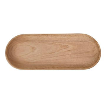 日式 橢圓 木製餐盤 櫸木  26.8 x 10.6 x 2cm  1個