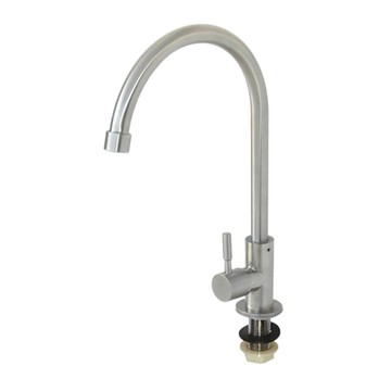 特力屋無鉛不鏽鋼立式自由栓 檯面式 廚房立式水龍頭