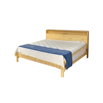 ASSARI-艾妮莉小夜燈實木床組(床片+床底)(單大3.5尺)