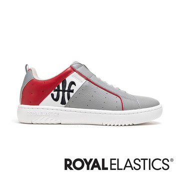 ROYAL ELASTICS ICON2.0 灰紅白真皮潮流運動休閒鞋 (男) 006552-810