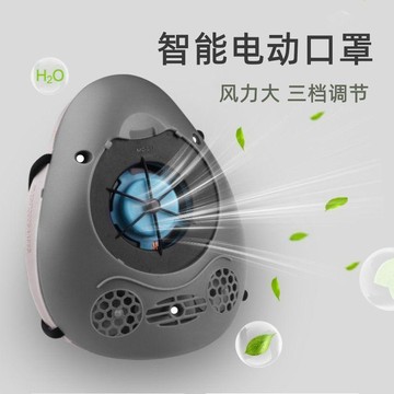 口罩⭕可開統編  智能電動🔥口罩帶風 扇防塵防唾沫電焊打磨工男女透氣防護罩遮臉面具