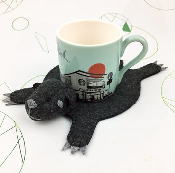 【客製化禮物】熊皮杯墊 台灣黑熊