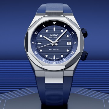 MIDO美度 MULTIFORT 8 TWO CROWNS 先鋒系列 八角錶圈 幾何機械腕錶 40mm / M0475071704100