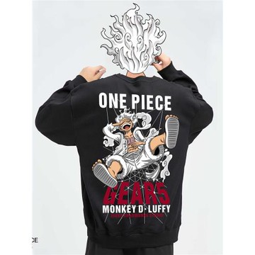 航海賊王衛衣日系卡通動漫潮牌長袖圓領寬松男女秋冬季衣服路飛