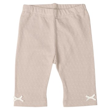 akachan honpo - 5分內搭褲-緹花-淺卡其色