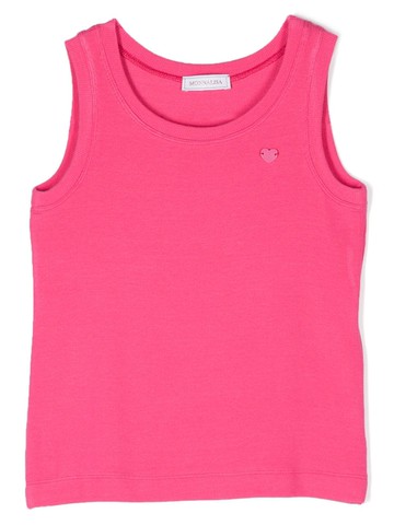 Monnalisa - ribbed tank top - kids - Viscose/Spandex/Elastane - XS - Pink